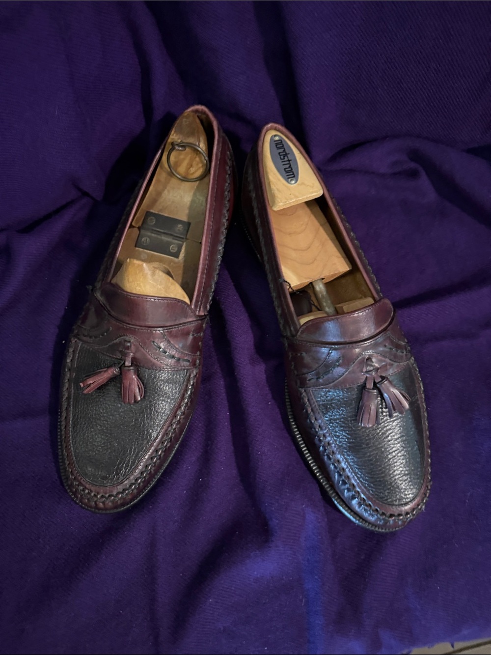 Pronto Uomo Men's Tassel Loafers in Deep Burgundy